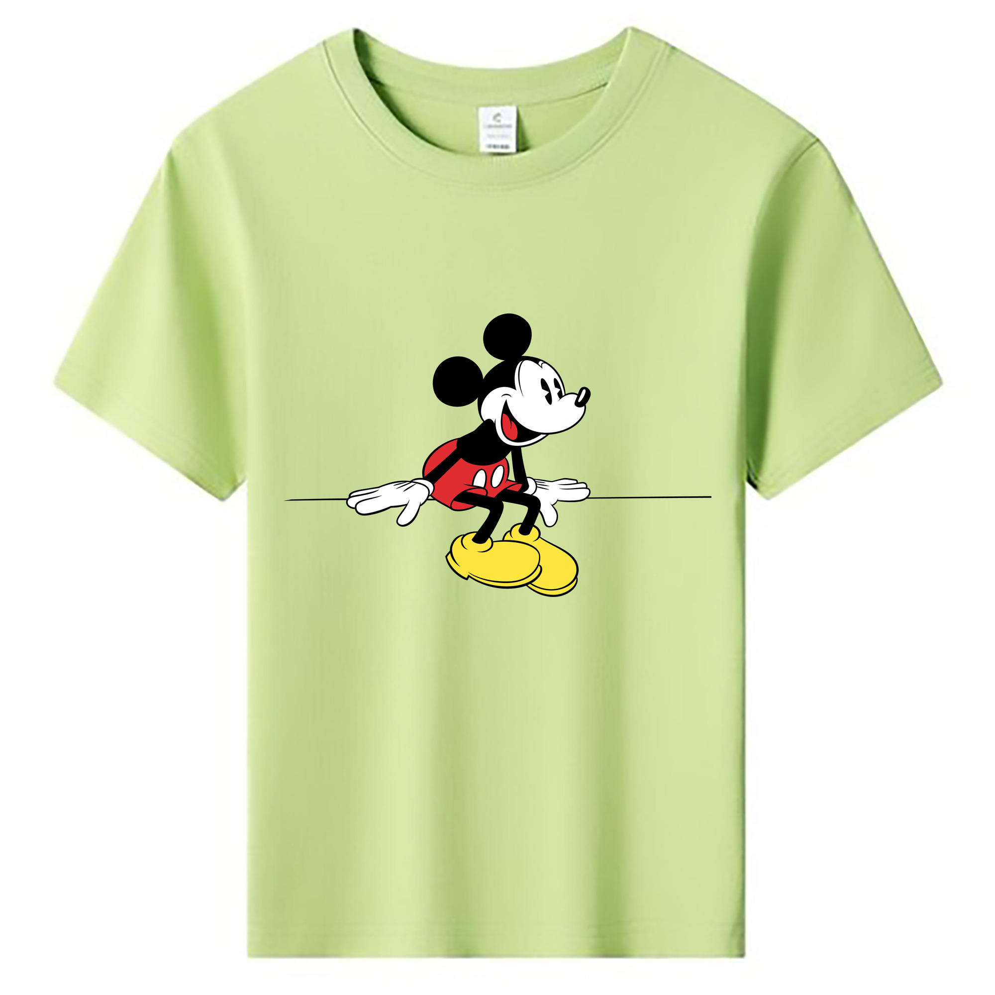 ミッキーマウス Mickey Mouse 綿100％キッズTシャツ（フロントプリント）